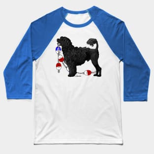 Portuguese Water Dog Lion with Float Line Baseball T-Shirt